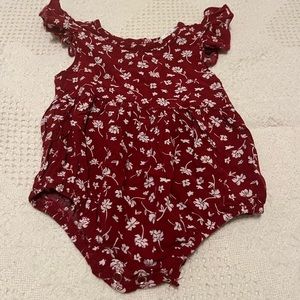 Baileys Blossom burgundy romper outfit